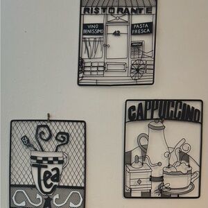 Black Metal Wall Art Set